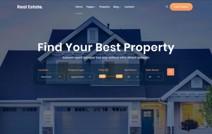 Real Estate Website Features