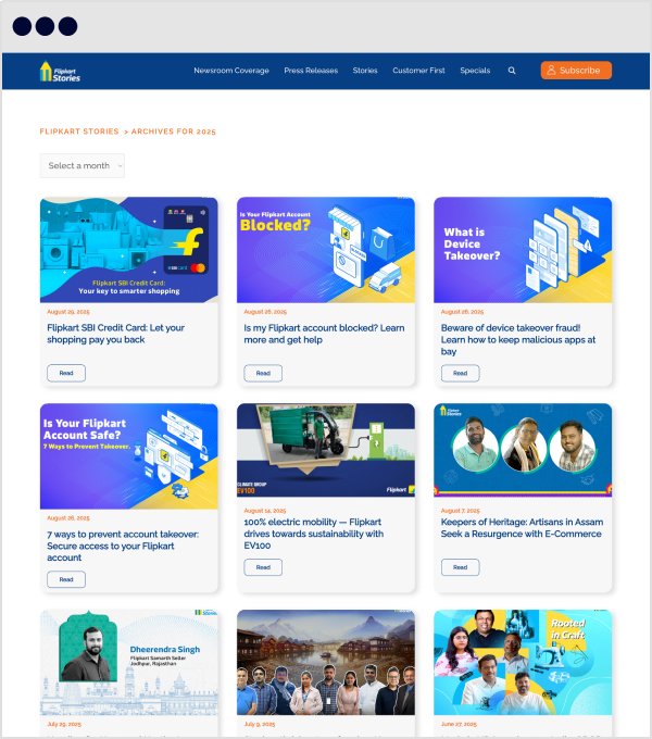 Flipkart Stories Archive