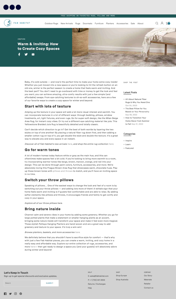 Fab Habitat Blog Detailed