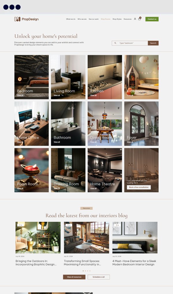 PropDesign Room Listing